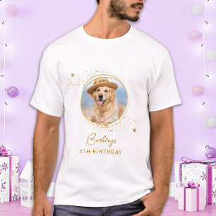 T-shirt Animaux de compagnie Photo Gold Stars Personnalisé