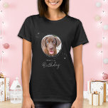 T-shirt Animaux de compagnie Photo Silver Stars Chien Anni<br><div class="desc">Puppy Pawty ! Ajoutez la touche finale à votre anniversaire de chiot ou de chien avec cette élégante photo d'animal de compagnie personnalisée en or et chemises de fête des étoiles de parties scintillant. Ajoutez la photo préférée de votre chiot et personnalisez avec le nom, l'âge anniversaire! Découvrez la collection...</div>