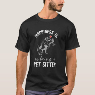 T-shirt Animaux de compagnie Sitter Happiness Heart Love P