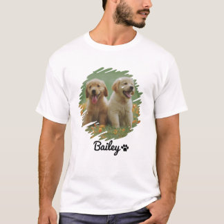 T-shirt Animaux de compagnie Typographie Cool simple Nom e