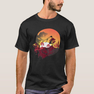 T-shirt Animaux de coucher de soleil Forêt extérieure Anim