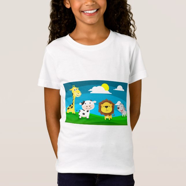 T-Shirt Animaux de dessin animé           (Devant)