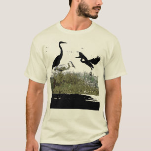 T-shirt Animaux de faune d'oiseau de héron de grand bleu
