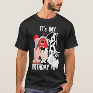 T-shirt Animaux de ferme 1 an C'est ma 1ère fête d'anniver