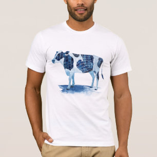 T-shirt Animaux de ferme de bleu de cobalt - vache