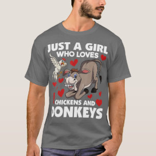 T-shirt Animaux De Ferme Drôle Juste Une Fille Qui Aime Le