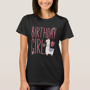 T-shirt Animaux de ferme Llama - Fille d'anniversaire