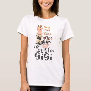 T-shirt Animaux de ferme premier anniversaire jumelé Gigi