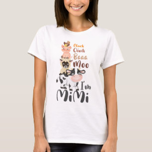 T-shirt Animaux de ferme premier anniversaire Mimi corresp