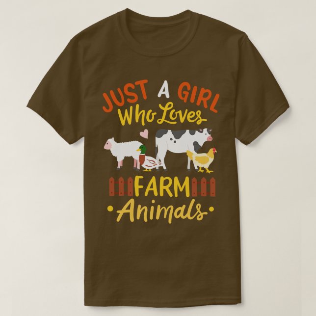 T-shirt Animaux de ferme Vache Mouton Canard Poulets (Design devant)