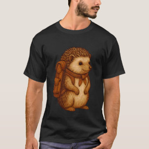 T-shirt Animaux de forêt de hérisson mignon backpacker cam