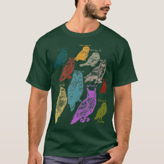 T-shirt Animaux de forêt Oiseaux indigènes Hibou
