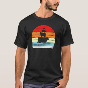 T-shirt Animaux de la ferme Vintage Retro Coucher de solei