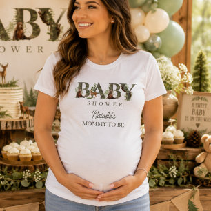 T-shirt Animaux de la forêt Baby Shower Maman à venir