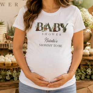 T-shirt Animaux de la forêt Baby Shower Maman à venir