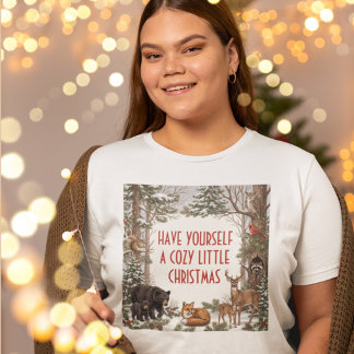 T-shirt Animaux de la forêt cosy Noël