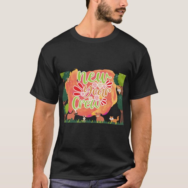 T-shirt Animaux de la forêt du nouvel an (Devant)