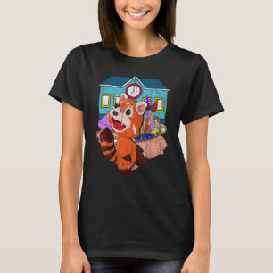 T-shirt Animaux de la forêt faunique Enfants École Rouge P