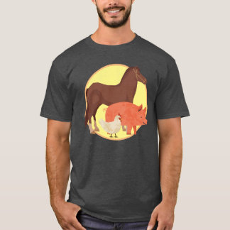 T-shirt Animaux de la grange Sunburst