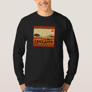 T-shirt Animaux de la savane d'Afrique Paysage Tanzanie