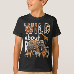T-shirt Animaux de la Shirt Zoo sauvages pour la lecture