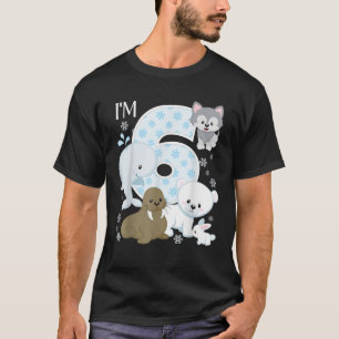 T-shirt Animaux de l'Arctique 6e anniversaire Ours polaire