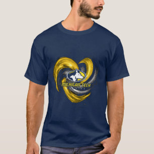 T-shirt animaux de michigan tech coeur husky vintage