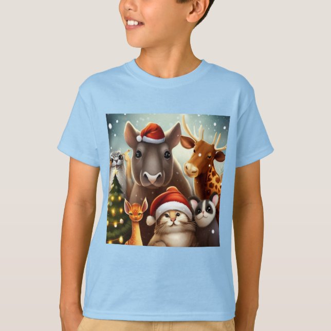 T-shirt Animaux de Noël 6 (Devant)