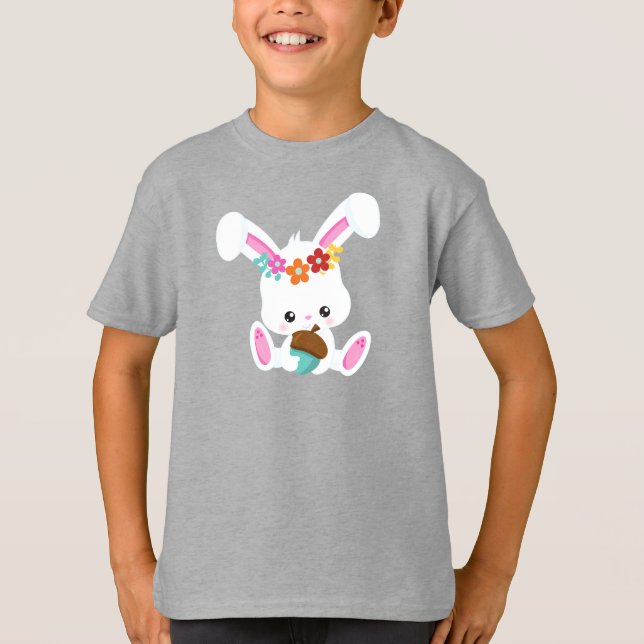 T-shirt Animaux de printemps, Lapin mignon, Petit Lapin, F (Devant)