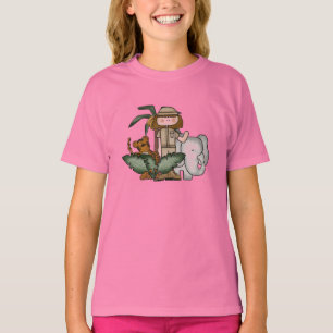 T-shirt Animaux de safari de filles