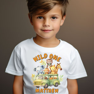 T-shirt Animaux de safari pour garçons anniversaire sauvag