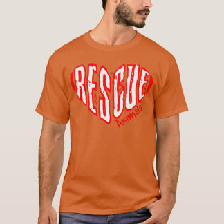 T-shirt Animaux de secours famille de cœur