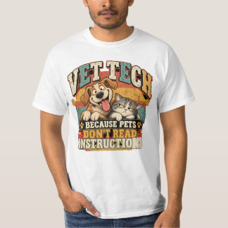 T-shirt Animaux de Tech Vétérinaire Ne Lisent Pas