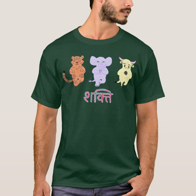 T-shirt Animaux de yoga drôles (Devant)