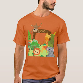 T-shirt animaux de zoo Conception ami