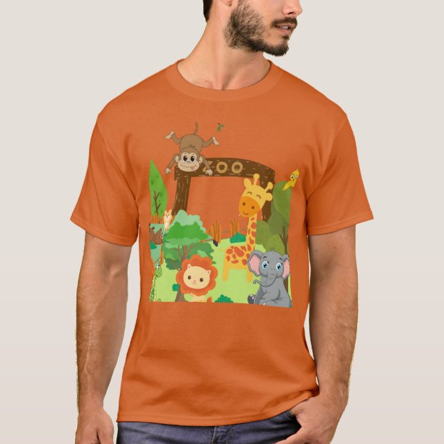 T-shirt animaux de zoo Conception ami (Devant)