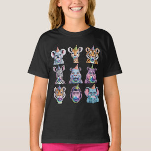 T-shirt Animaux de zoo Faune sauvage Fête d'anniversaire J