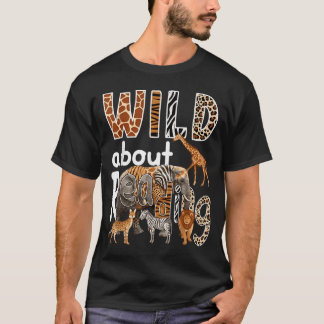 T-shirt Animaux de zoo mignons fous de lecture
