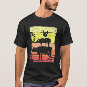 T-shirt Animaux d'élevage Ferme Rétro