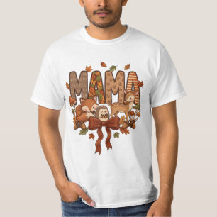 T-shirt Animaux des Bois Maman Renard Cerf Hérisson Automn