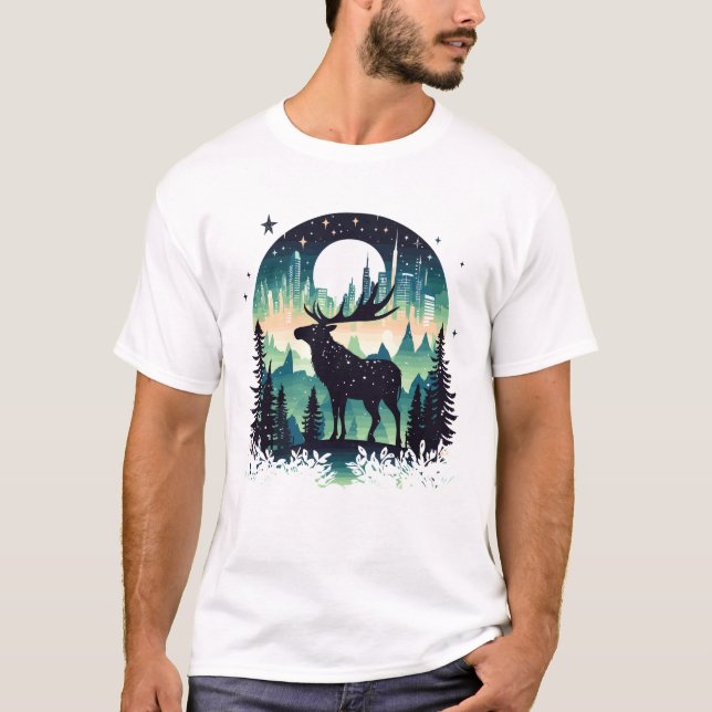 T-shirt Animaux d'orignal Beauté Nature Faune Découverte (Devant)