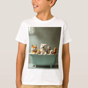 T-shirt Animaux drôles dans la baignoire