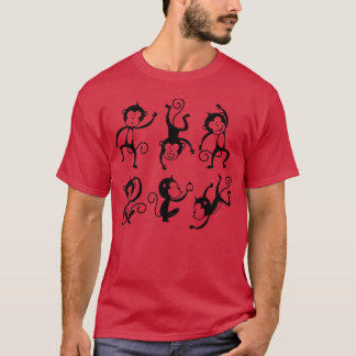 T-shirt Animaux drôles de la famille singe