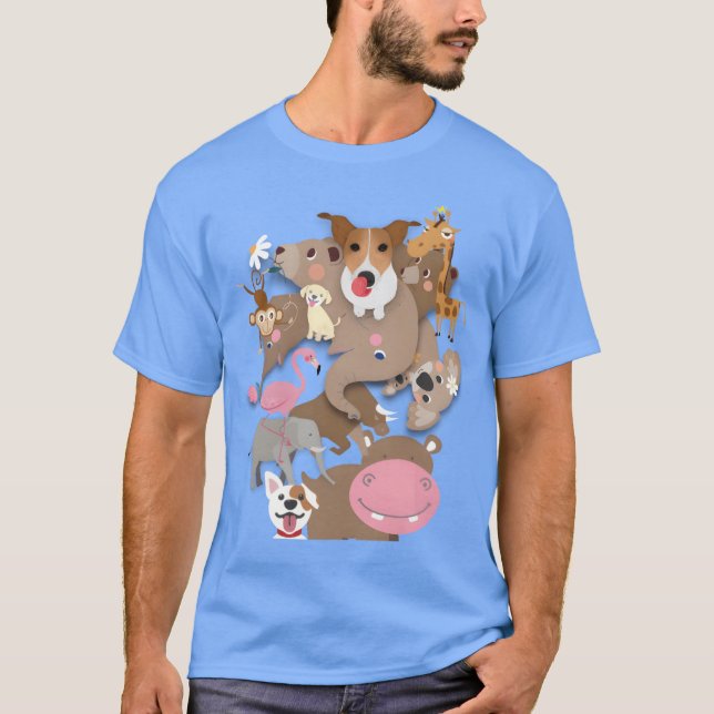 T-shirt Animaux drôles de zoo drôle (Devant)