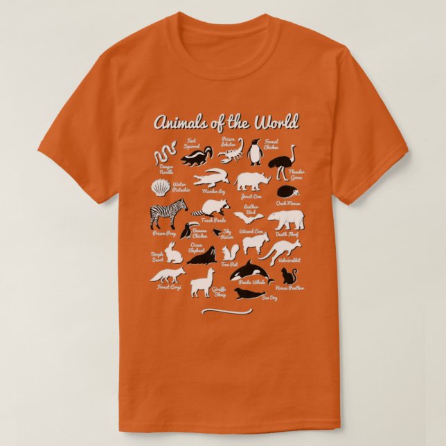T-shirt Animaux du monde (Design devant)