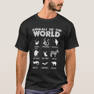 T-shirt Animaux Du Monde Animaux