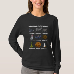T-shirt Animaux Du Monde Cadeau Drôles Animaux Rares Memes
