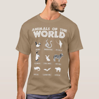 T-shirt Animaux Du Monde Drôles Amis Animaux