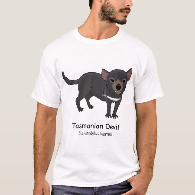 T-shirt Animaux En Danger D'Australie - Diable De Tasmanie (Devant)