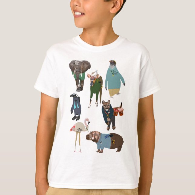 T-shirt Animaux en tant que gardiens de table (Devant)